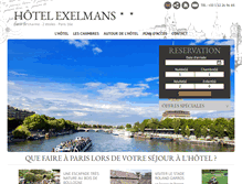 Tablet Screenshot of hotelexelmans.com